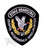 Naszywka - Straż Graniczna - Zespół Interwencji Specjalnych - czarna