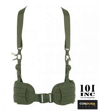 Pas taktyczny z szelkami - Combat Belt Suspender - Cordura - zielony