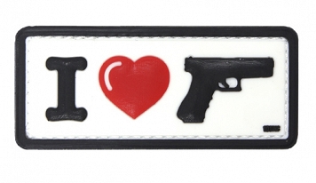 Naszywka 3D - I Love My Sidearm - kolor