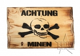 Achtung Minen ! - tabliczka - wzór 2