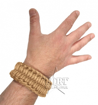 Opaska na rękę 9" Paracord - szeroka - piaskowa