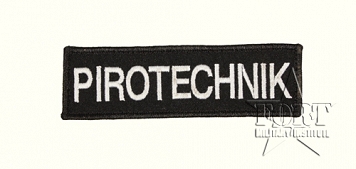 Naszywka Pirotechnik - 11,5x3,5 cm - na rzep