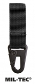 Breloczek z karabińczykiem - Tactical - dł.7 cm - czarny