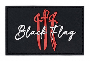 Naszywka 3D - Czarna flaga z szablami