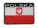Naszywka - Polska - flaga+godło - kolor