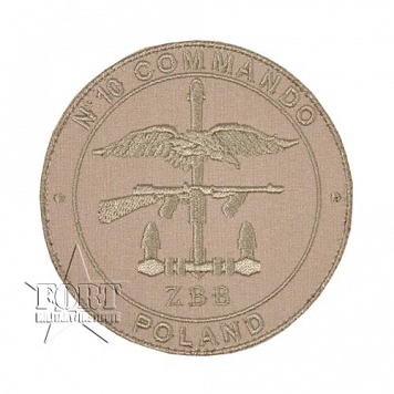 Naszywka - No. 10 Commando, Poland - ZBB - piaskowa