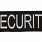 Naszywka SECURITY -  biała - 15 x 5 cm 