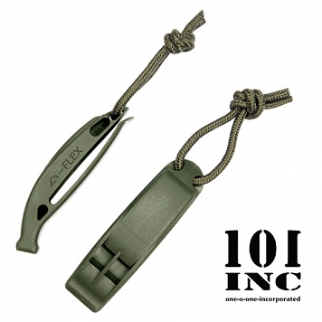 Gwizdek taktyczny Molle - 2 sztuki - zielony