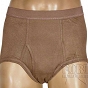 Slipy US ARMY - Drawers, Mens Brief Lenght Brown 436