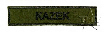 Naszywka z nazwiskiem - zielona - naszywana