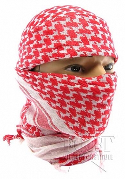 Arafatka - biało/czerwona
