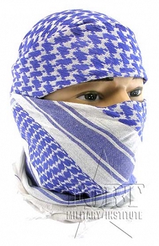 Arafatka - biało/niebieska