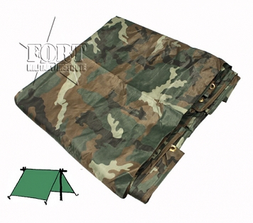 Basha (Tarp) - płachta biwakowa - 300x400cm - woodland