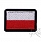 Naszywka - Flaga Polska - czarna ramka - na rzep