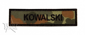 Naszywka z nazwiskiem - flecktarn - na rzep