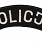 Naszywka Policja - łuczek - czarna