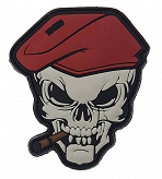 Naszywka 3D - Czaszka cygaro