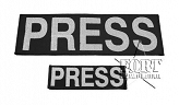Naszywki PRESS czarne - komplet 2 szt.