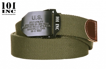 Pasek do spodni U.S. zielony - szer. 3,5 cm