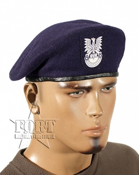 Beret polski LWP - z orłem - granatowy - nowy