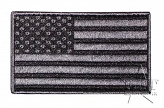 Naszywka - flaga USA - szara (lewa) - 8x5cm - nowa