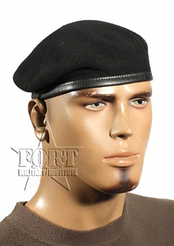 Beret Commando tłoczony - czarny - nowy