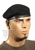 Beret Commando tłoczony - czarny - nowy