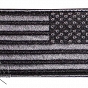 Naszywka - flaga USA - szara (prawa) - 8x5cm - nowa