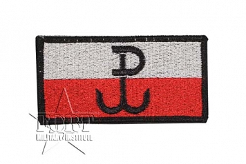 Naszywka - Flaga - Polska Walcząca (Kotwica) - średnia
