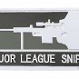 Naszywka 3D - Major League Sniper - szara