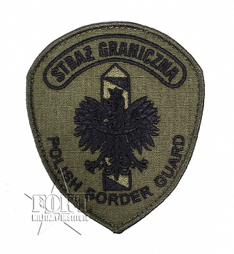Naszywka - Straż Graniczna - Polish Border Guard - zielono-czarna