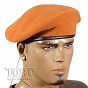 Beret czeski - tłoczony - pomarańczowy - nowy