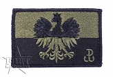 Naszywka Polska - flaga+godło+Polska Walcząca (Kotwica) - zielona