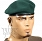 Beret Bundeswehry tłoczony - zielony - nowy