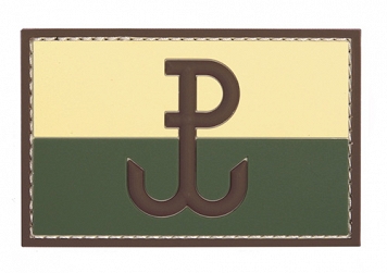 Naszywka 3D - Flaga Polska Walcząca (Kotwica) - multicam