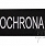 Naszywka OCHRONA -  biała - 8,5 x 4,5 cm 