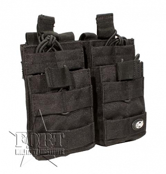 Ładownica M 4/M 16 - poczwórna - otwarta - Molle - czarna