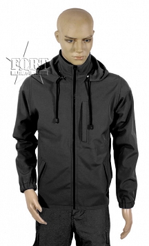 Bluza Soft Shell - odpinany kaptur - czarna