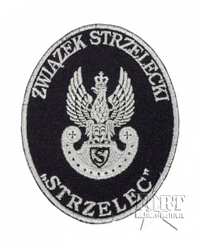 Emblemat ZS Strzelec - owal - czarny