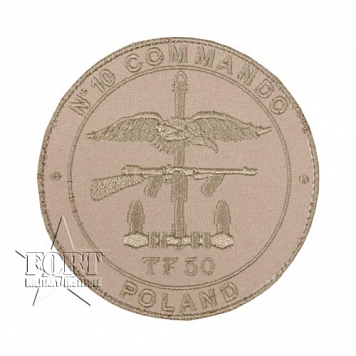 Naszywka - No. 10 Commando, Poland - piaskowa