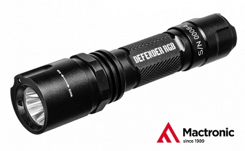 Latarka taktyczna DEFENDER RGB - 400 lm - 4 kolory światła - Mactronic