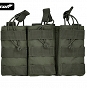 Ładownica  M 4/M 16 - potrójna - otwarta - Molle - zielona - Texar