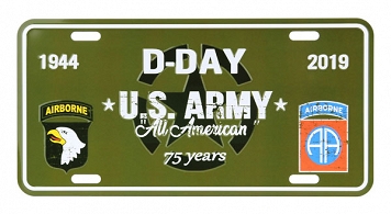 Tablica rejestracyjna - D-Day U.S. Army - 1944-2019
