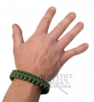 Opaska na rękę Paracord - olive
