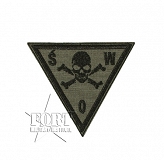 Naszywka SWO - czaszka - zielona