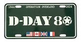 Tablica rejestracyjna - D-Day 80 lat
