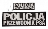 Naszywka - Policja Przewodnik Psa - komplet 2 szt. - czarne