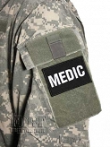 Naszywka Medic - czarna - na rzep
