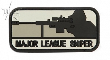 Naszywka 3D - Major League Sniper - czarna