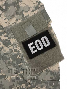 Naszywka EOD - czarna - na rzep